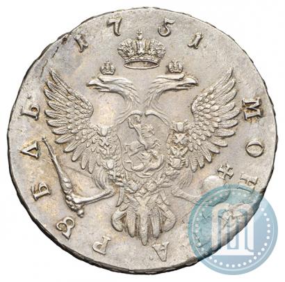 Фото 1 рубль 1751 года ММД 