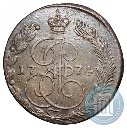Picture 5 kopecks 1774 year ЕМ 