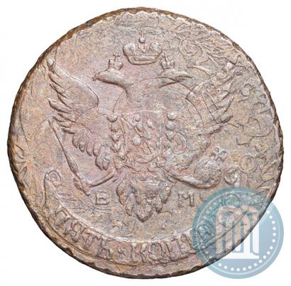 Фото 5 копеек 1791 года ЕМ "Павловский перечекан"