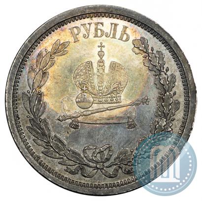 Picture 1 rouble 1883 year ЛШ "On the Coronation of Emperor Alexander III"