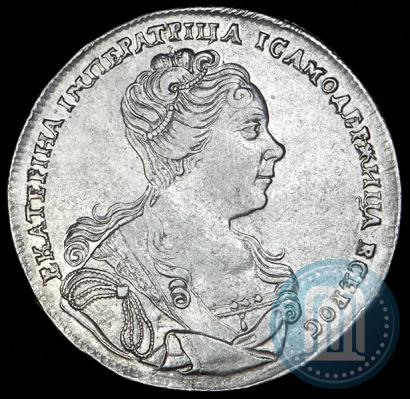 Picture 1 rouble 1727 year  "Moscow type, portrait turned to the right"