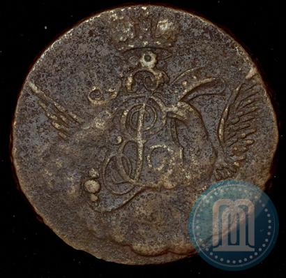 Picture 1 kopeck 1756 year  