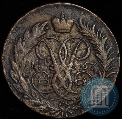 Фото 2 копейки 1757 года  "Номинал под Св. Георгием"
