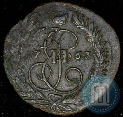 Фото 2 копейки 1763 года ММ 