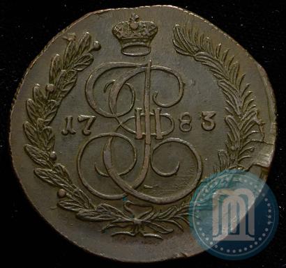 Фото 5 копеек 1783 года КМ 