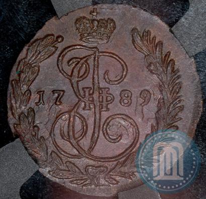 Picture 1 kopeck 1789 year ЕМ 