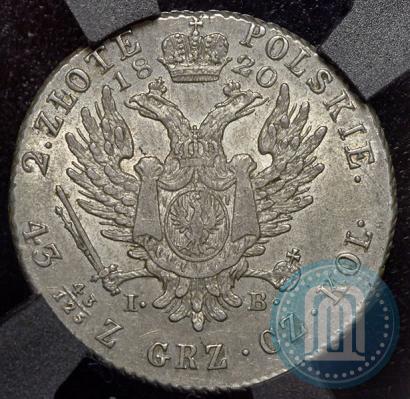 Фото 2 злотых 1820 года IB 