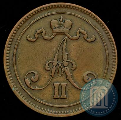 Фото 10 пенни 1865 года  