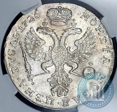 Фото 1 рубль 1726 года  "Московский тип, портрет влево"