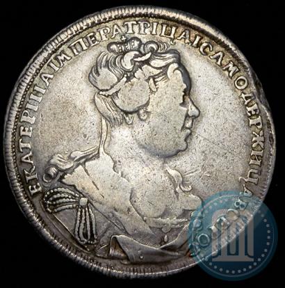 Picture 1 rouble 1727 year СПБ "Petersburg type, portrait turned to the right"