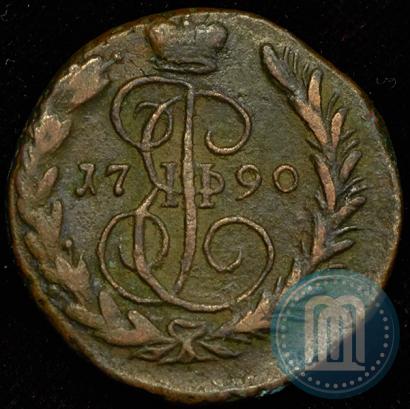 Picture 1 kopeck 1790 year ЕМ 