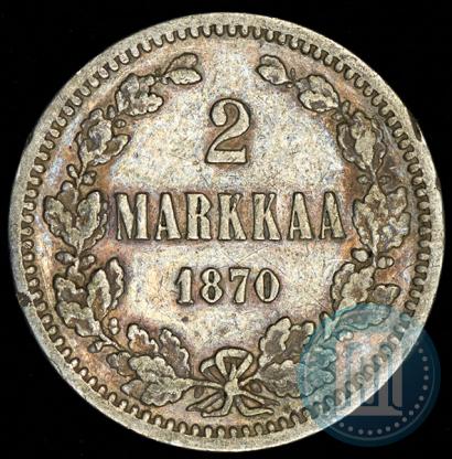 Picture 2 markkaa 1870 year S 