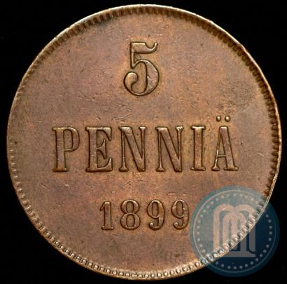 Picture 5 pennia 1899 year  