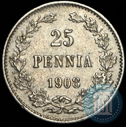 Picture 25 pennia 1908 year L 