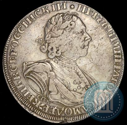 Picture 1 rouble 1725 year СПБ "Sun rouble, portrait in armour"