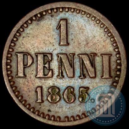 Picture 1 penni 1865 year  