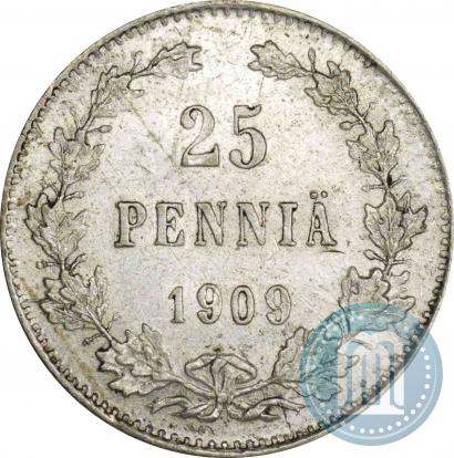 Picture 25 pennia 1909 year L 