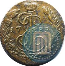 Picture 1 kopeck 1789 year ЕМ 