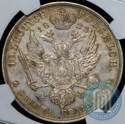 Picture 10 złotych 1823 year IB 
