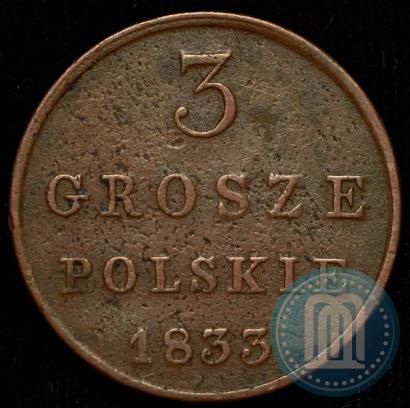 Picture 3 grosze 1833 year KG 