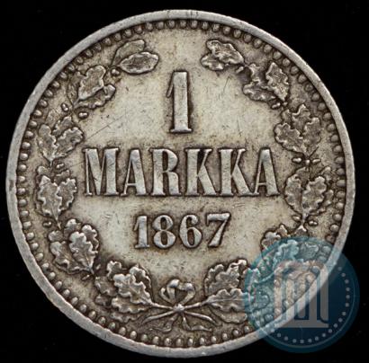 Picture 1 markka 1867 year S 