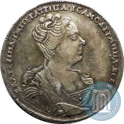 Фото 1 рубль 1726 года  "Московский тип, портрет вправо"