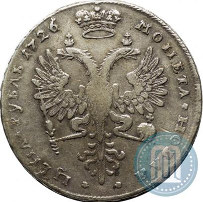 Фото 1 рубль 1726 года  "Московский тип, портрет вправо"