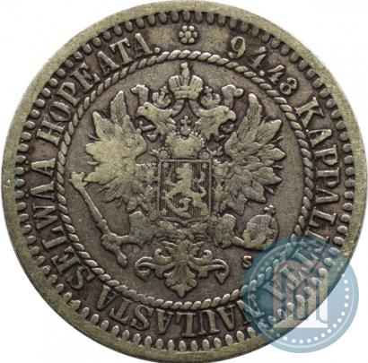 Picture 1 markka 1865 year S 