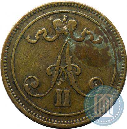 Picture 10 pennia 1865 year  