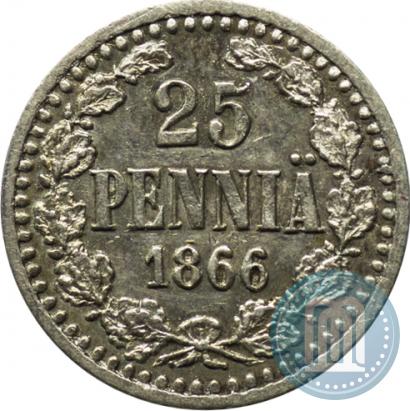 Picture 25 pennia 1866 year S 