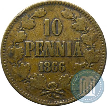 Picture 10 pennia 1866 year  