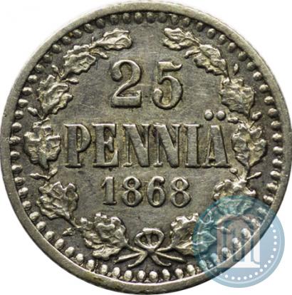 Picture 25 pennia 1868 year S 