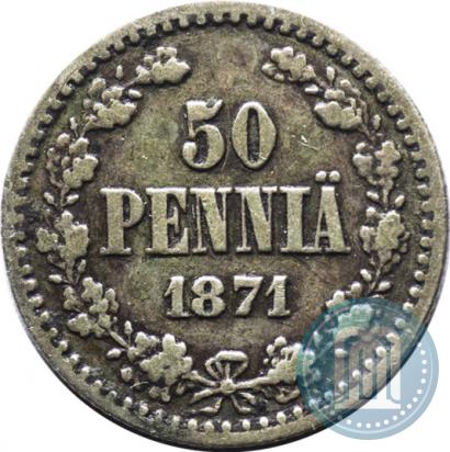 Фото 50 пенни 1871 года S 