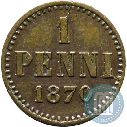 Фото 1 пенни 1870 года  