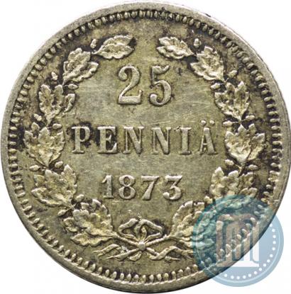 Фото 25 пенни 1873 года S 