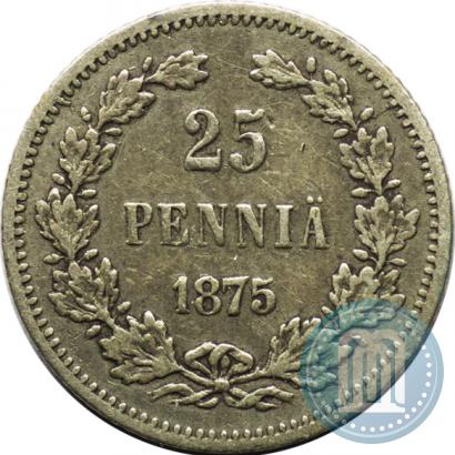 Фото 25 пенни 1875 года S 