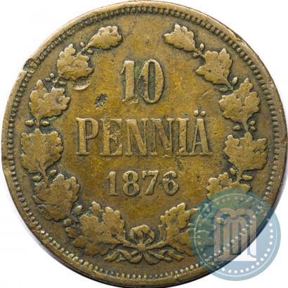 Фото 10 пенни 1876 года  