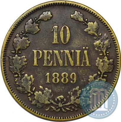 Picture 10 pennia 1889 year  