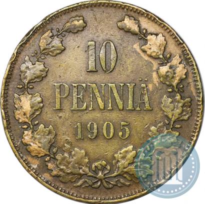 Picture 10 pennia 1905 year  