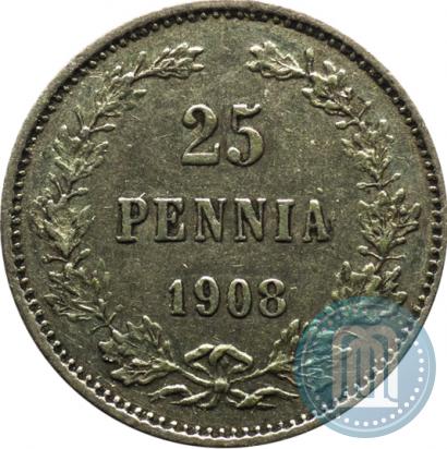 Picture 25 pennia 1908 year L 