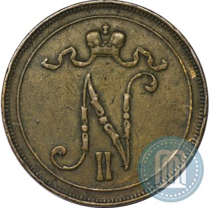 Picture 10 pennia 1908 year  