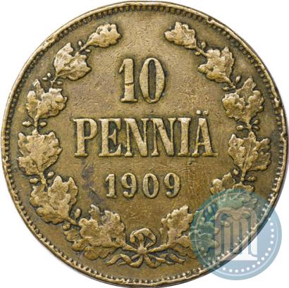 Picture 10 pennia 1909 year  