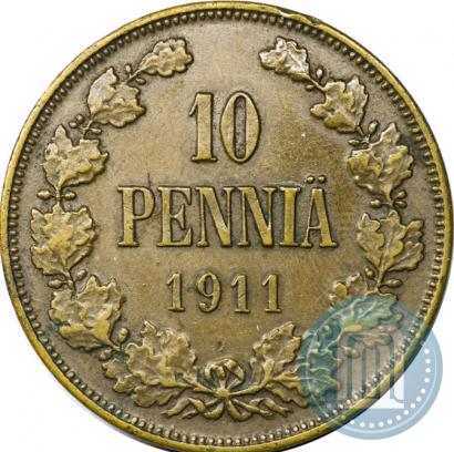 Picture 10 pennia 1911 year  