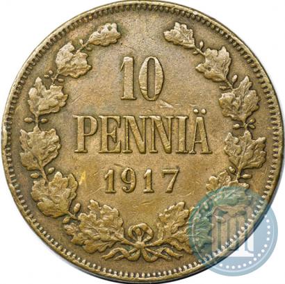 Фото 10 пенни 1917 года  