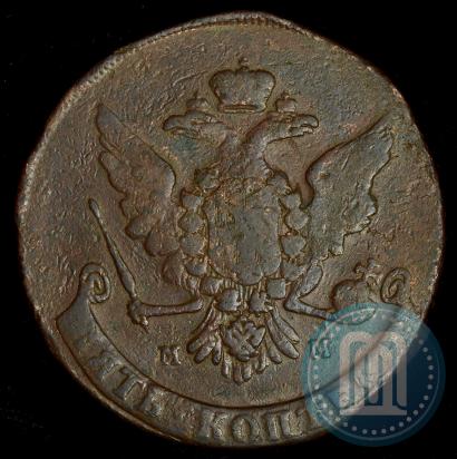 Фото 5 копеек 1758 года ММ 