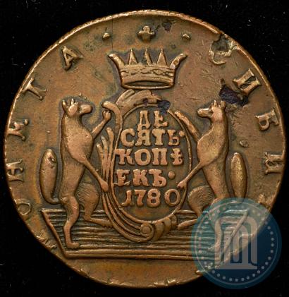 Фото 10 копеек 1780 года КМ 