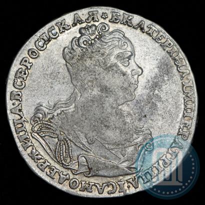 Picture Poltina 1727 year  "Moscow type, portrait turned to the right"