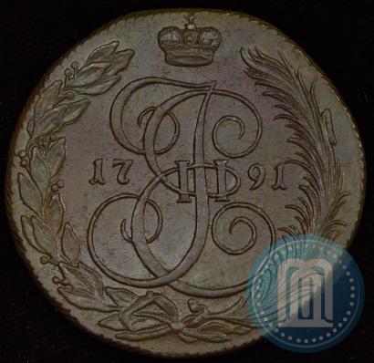 Фото 5 копеек 1791 года КМ 