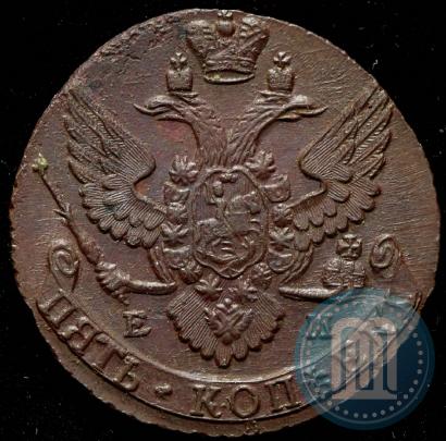 Picture 5 kopecks 1793 year ЕМ 