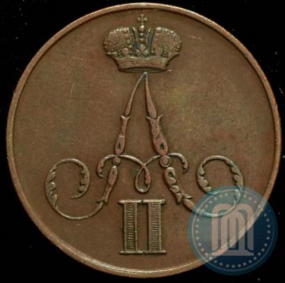 Picture 1 kopeck 1855 year ЕМ 